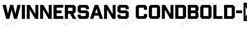 WinnerSans CondBold字体转换